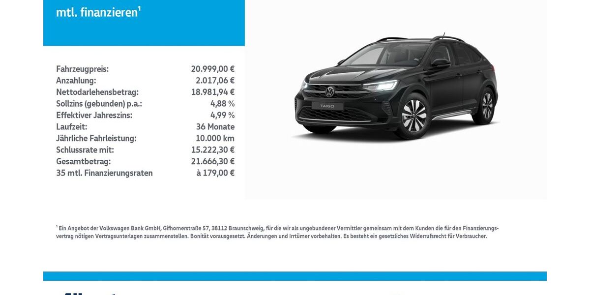 VW Taigo 22.107 km 20.479 &euro; Mühlhausen/Thüringen 99974