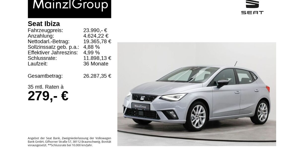 Seat Ibiza 3.421 km 20.930 &euro; Feldkirchen/Westerham 83620