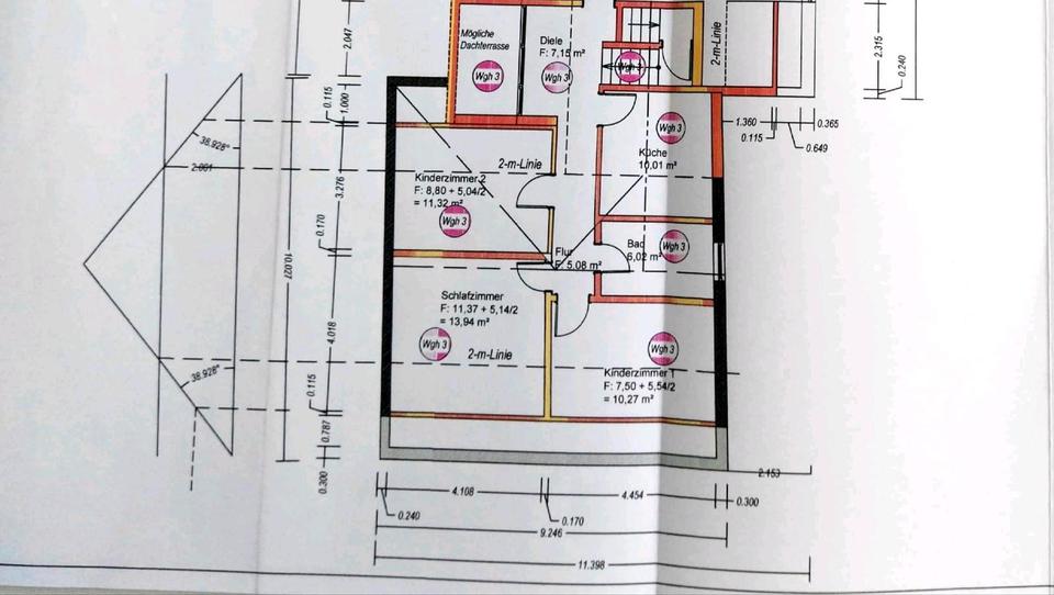Dachgeschoßwohnung Sandhausen - 3 Zimmer, 83 m&sup2;, 1.300&euro; | Angebot:25350410