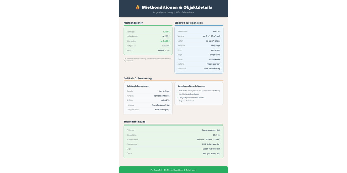 Erdgeschoßwohnung Süßen - 3.5 Zimmer, 89 m&sup2;, 1.200&euro; | Angebot:25291347