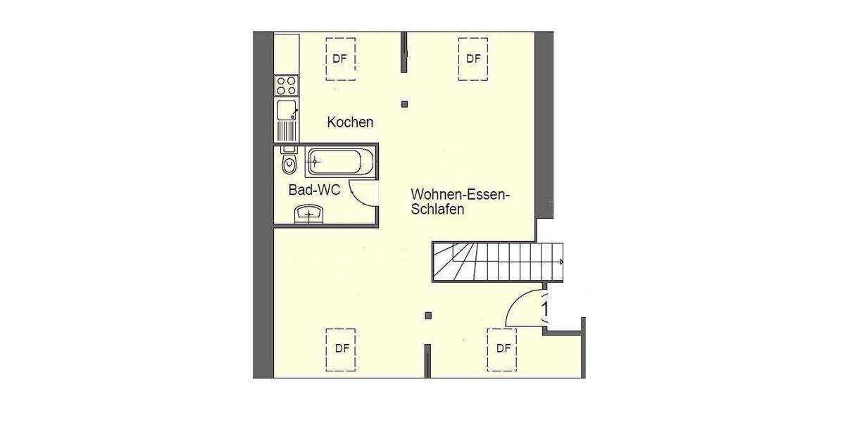 Etagenwohnung Erfurt Andreasvorstadt - 1 Zimmer, 47 m&sup2;, 129.530&euro; | Angebot:24470908