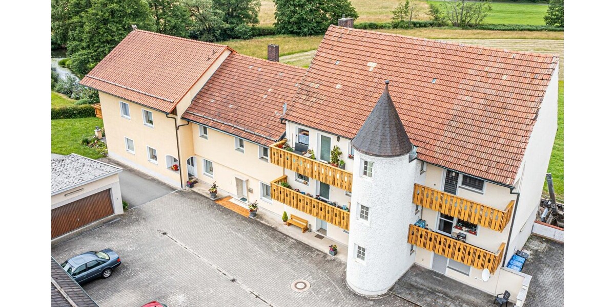 Historische Mühlenanlage mit eigener Stromerzeugung, mehreren Wohngebäuden und attraktivem Ertragspotenzial - Mehrfamilienhaus, Wohnhaus Arnschwang | Angebot:26990284