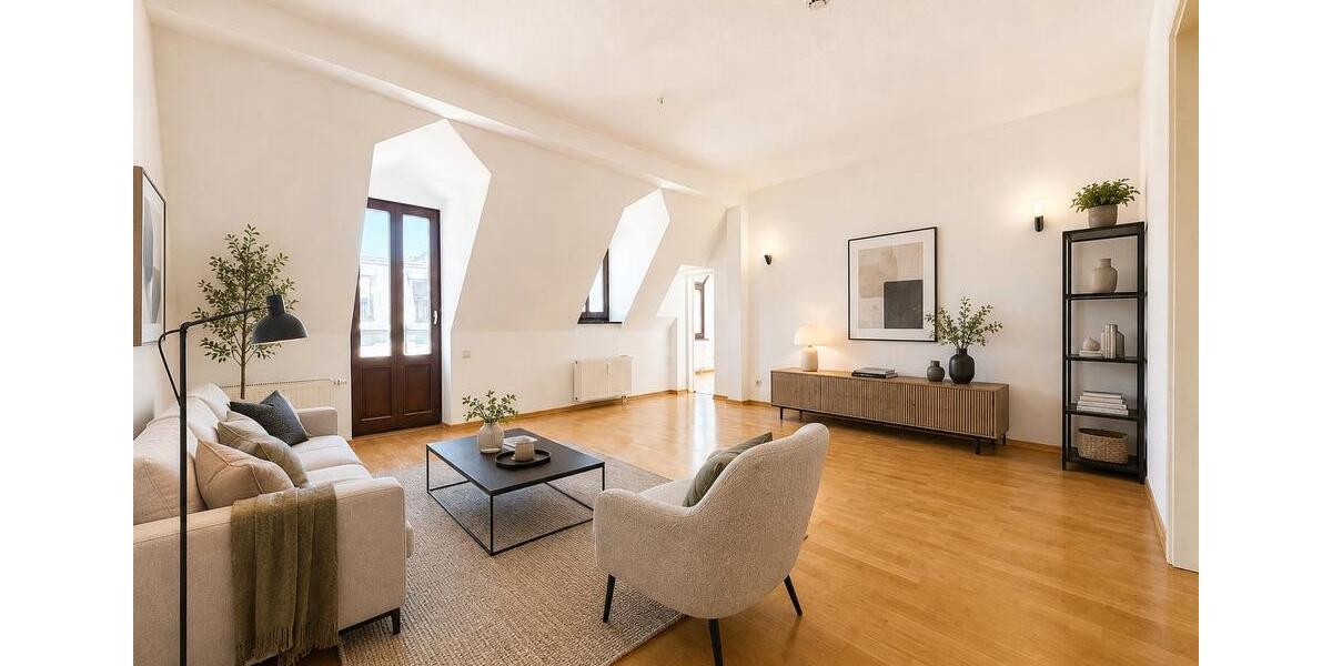 Dachgeschoßwohnung Leipzig Mitte - 4.5 Zimmer, 118 m&sup2;, 395.000&euro; | Angebot:27642205