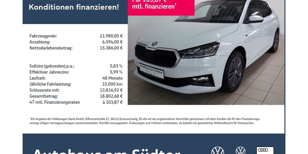 Skoda Fabia 17.728 km 21.980 &euro; Rietberg 33397