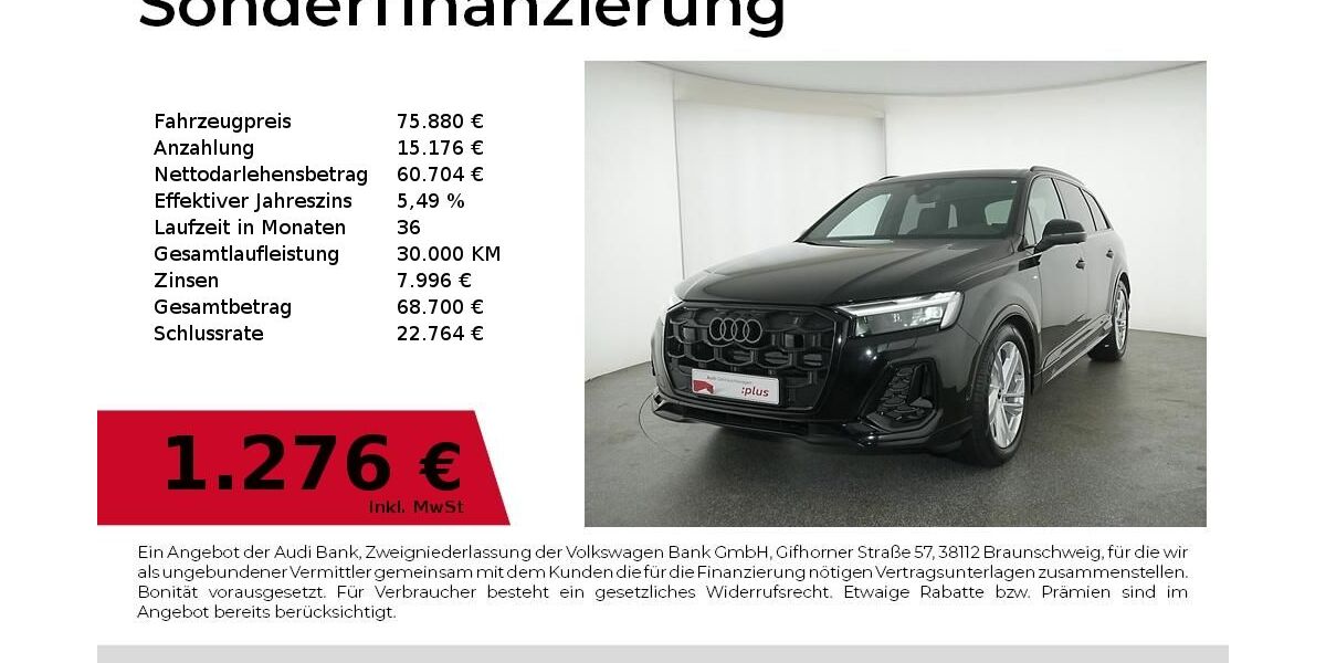 Audi Q7 19.999 km 75.880 &euro; Nürnberg 90441