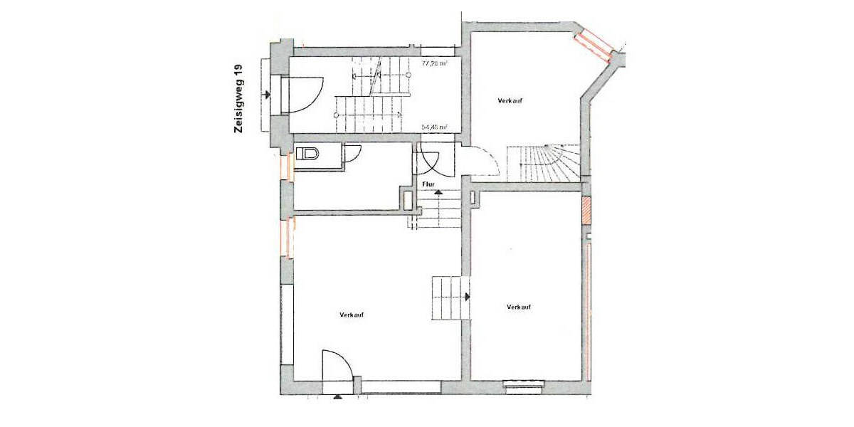 Gewerbeobjekt Halle (Saale) Damaschkestraße - 2 Zimmer, 73 m&sup2;, 415&euro; | Angebot:26687132