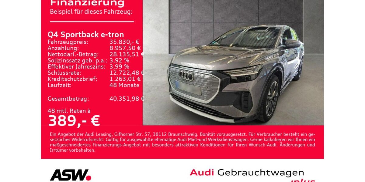 Audi Q4 e-tron 86.600 km 35.830 &euro; Heilbronn 74074