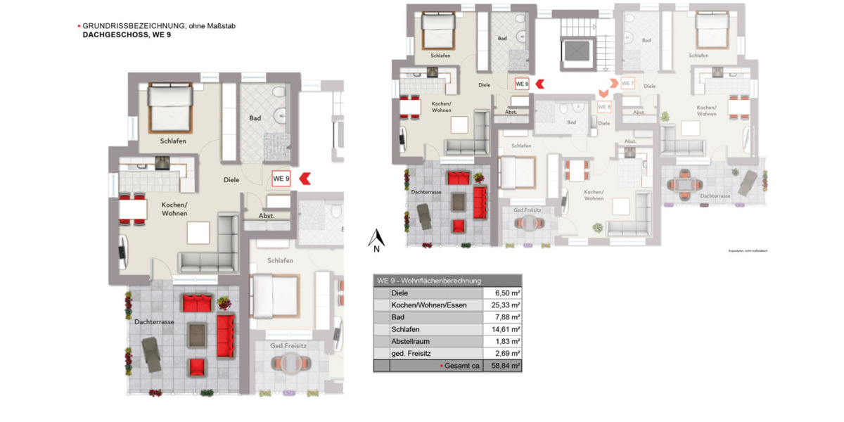 Etagenwohnung Schloß Holte-Stukenbrock Schloß Holte - 2 Zimmer, 57 m&sup2;, 244.600&euro; | Angebot:24767681