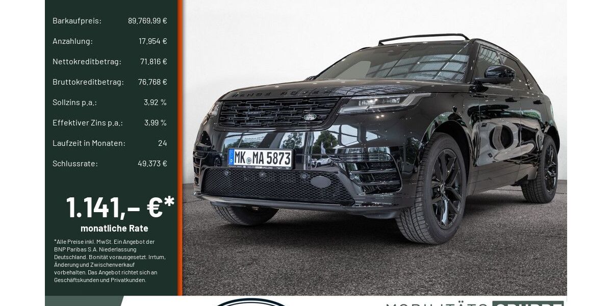 Land Rover Range Rover Velar 2.041 km 89.770 &euro; Lüdenscheid 58507