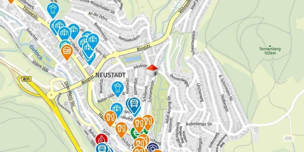 Etagenwohnung Titisee-Neustadt Neustadt - 2 Zimmer, 57 m&sup2;, 303.000&euro; | Angebot:25671477