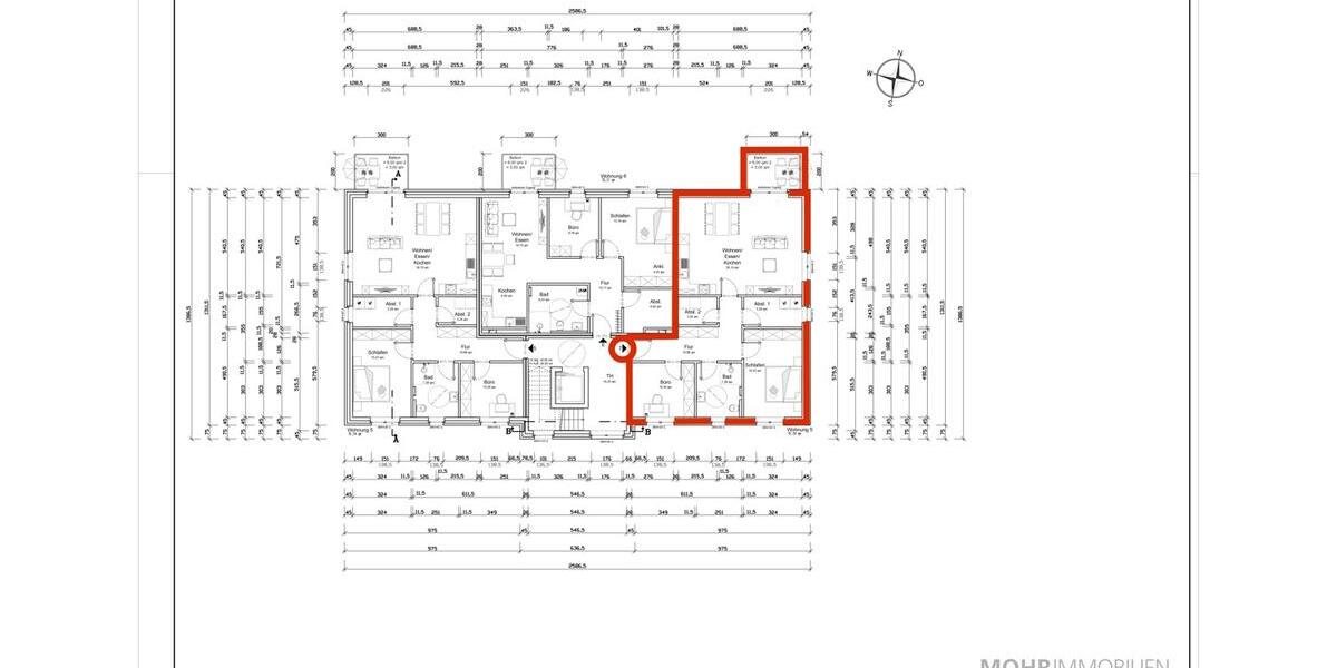 Etagenwohnung Sögel - 3 Zimmer, 92 m&sup2;, 1.100&euro; | Angebot:26003301