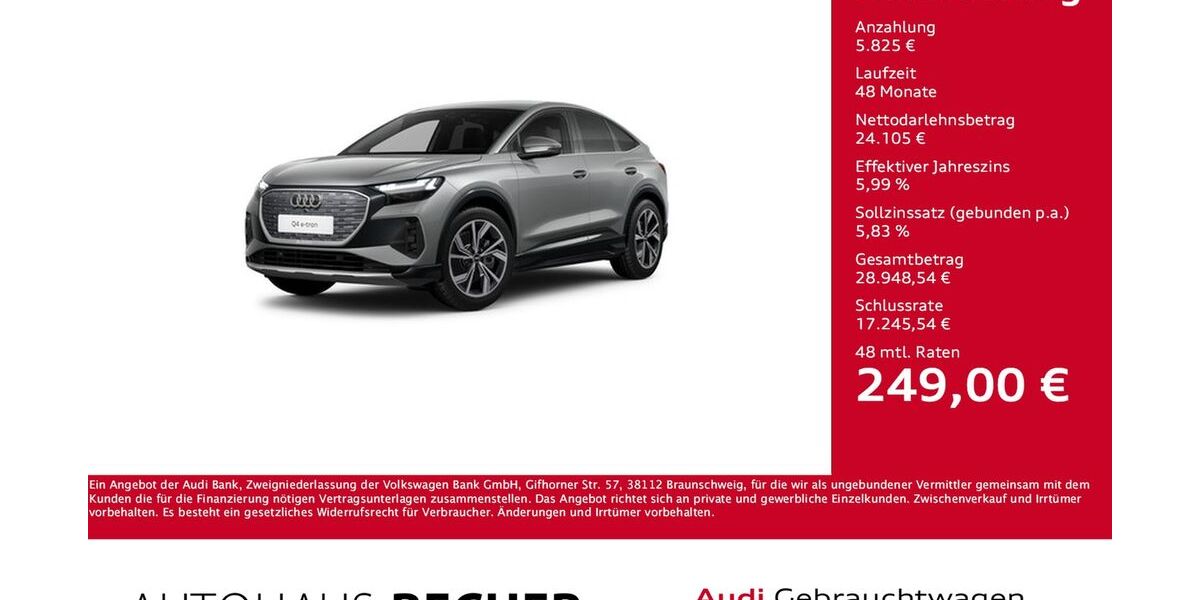 Audi Q4 e-tron 55.841 km 29.930 &euro; Wesel 46485