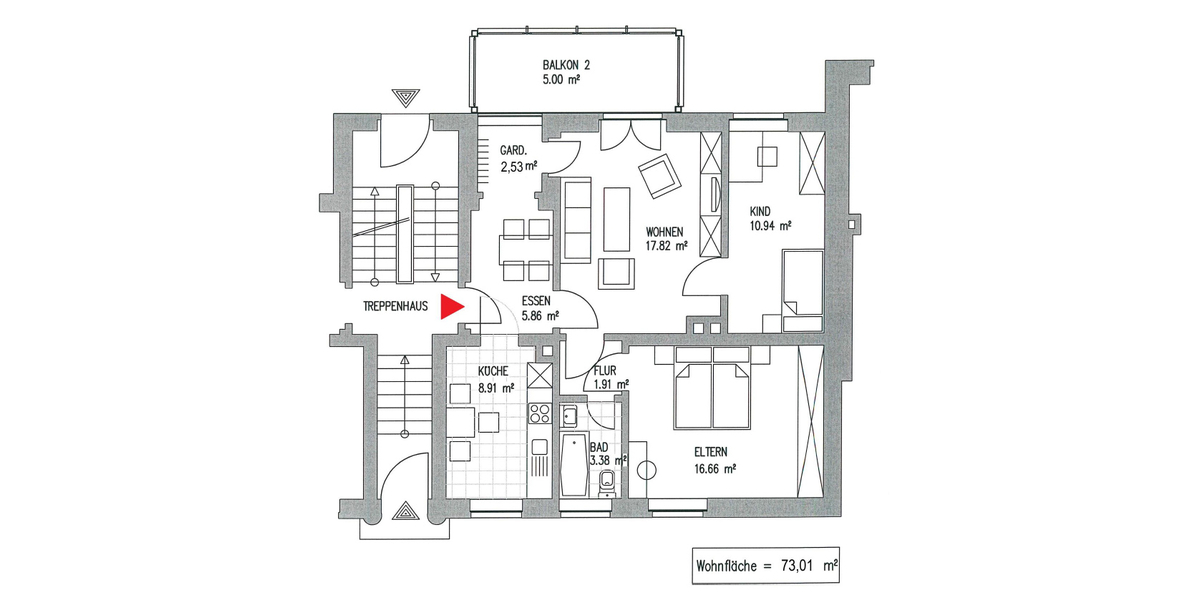 WAHREN + 3 RAUM WOHNUNG + GROSSER BALKON - Erdgeschoßwohnung Leipzig Wahren | Angebot:27312388