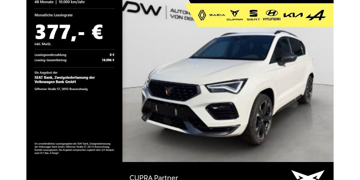 Cupra Ateca 27.900 km 34.880 &euro; Mosbach 74821