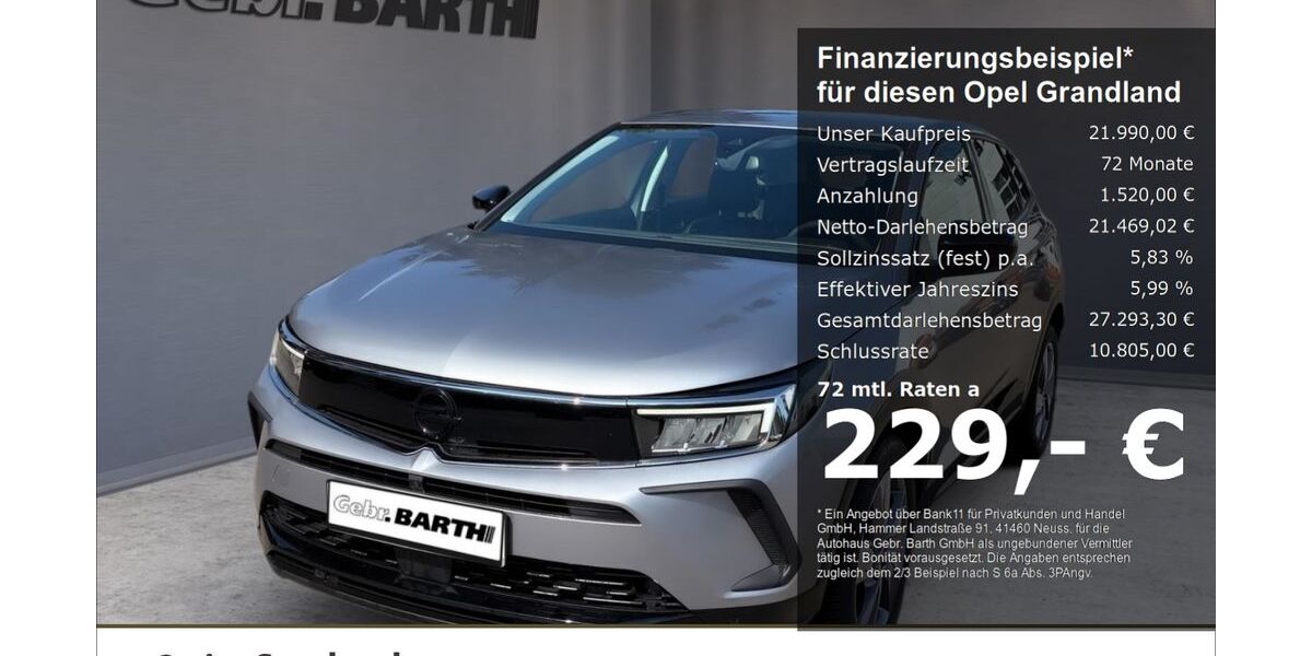 Opel Grandland (X) 13.455 km 21.990 &euro; Merzig / Weiskirchen 66663