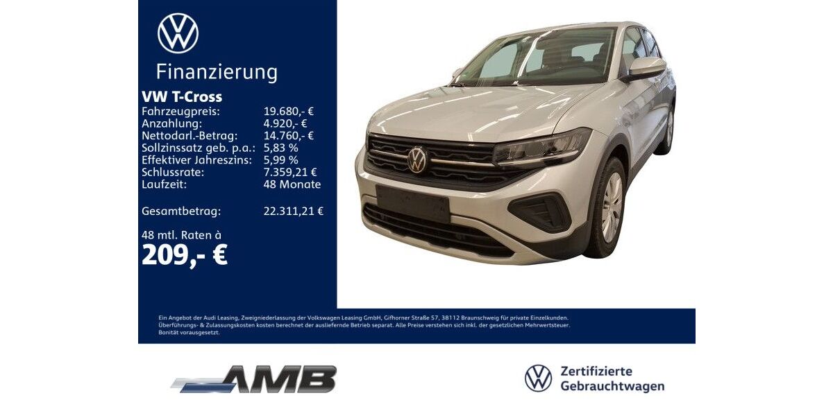 VW T-Cross 7.510 km 19.680 &euro; Borna 04552