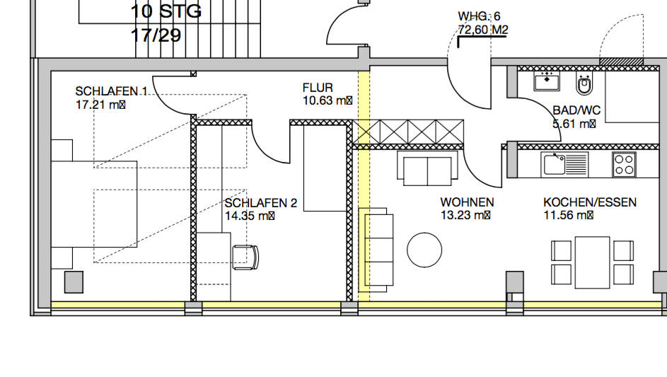 Zimmer Passau Haidenhof-Nord - 3 Zimmer, 72 m&sup2;, 750&euro; | Angebot:26345122