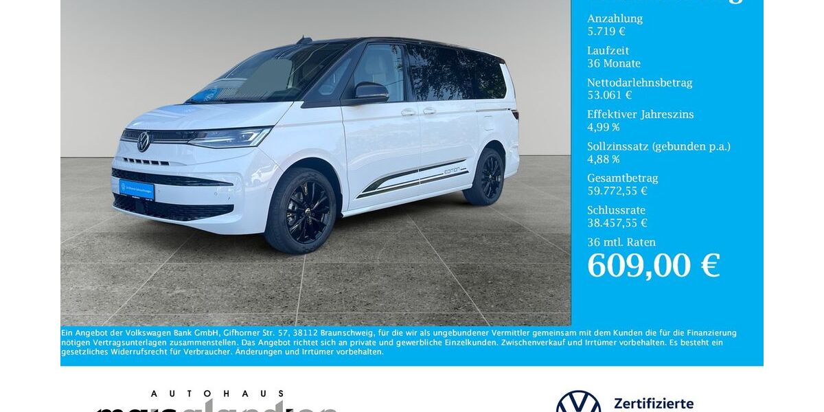 VW T7 Multivan 3.880 km 58.780 &euro; Pronsfeld 54597