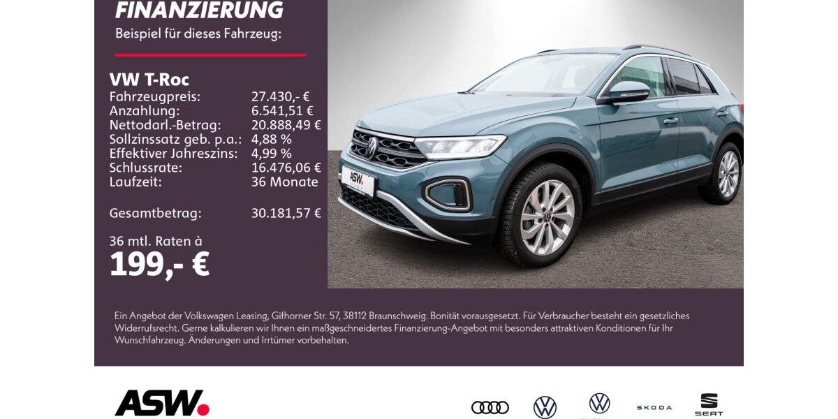 VW T-Roc 6.800 km 27.430 &euro; Weinsberg 74189