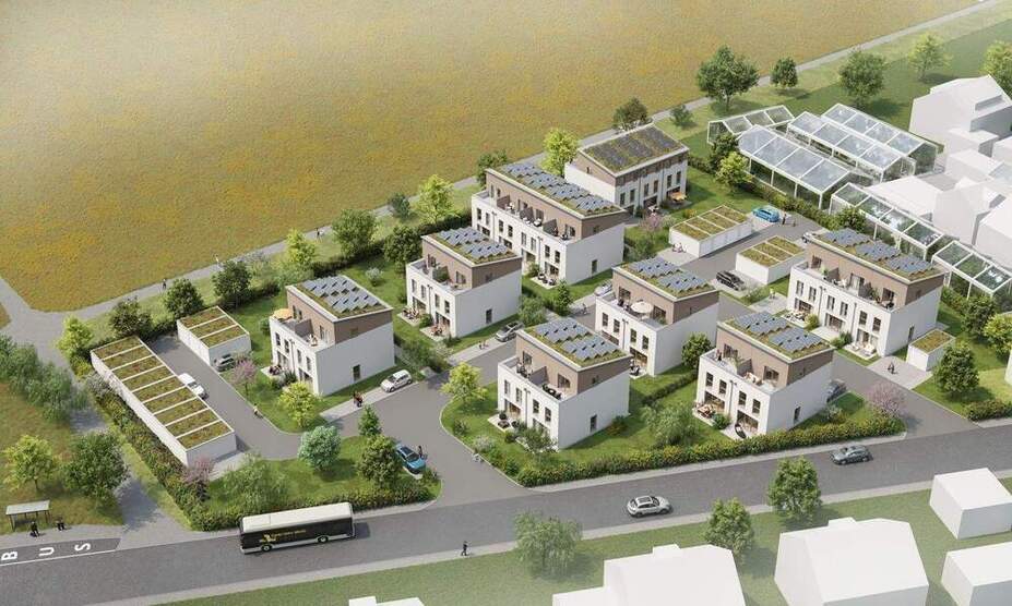 Neubau DHH in Hausen KFW 40 mit QNG