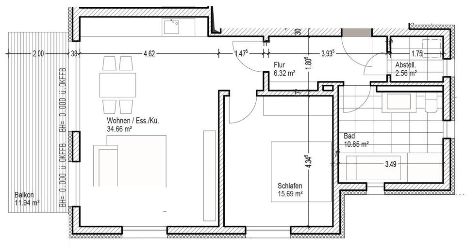 Etagenwohnung Parkstein - 2 Zimmer, 80 m&sup2;, 800&euro; | Angebot:26234793