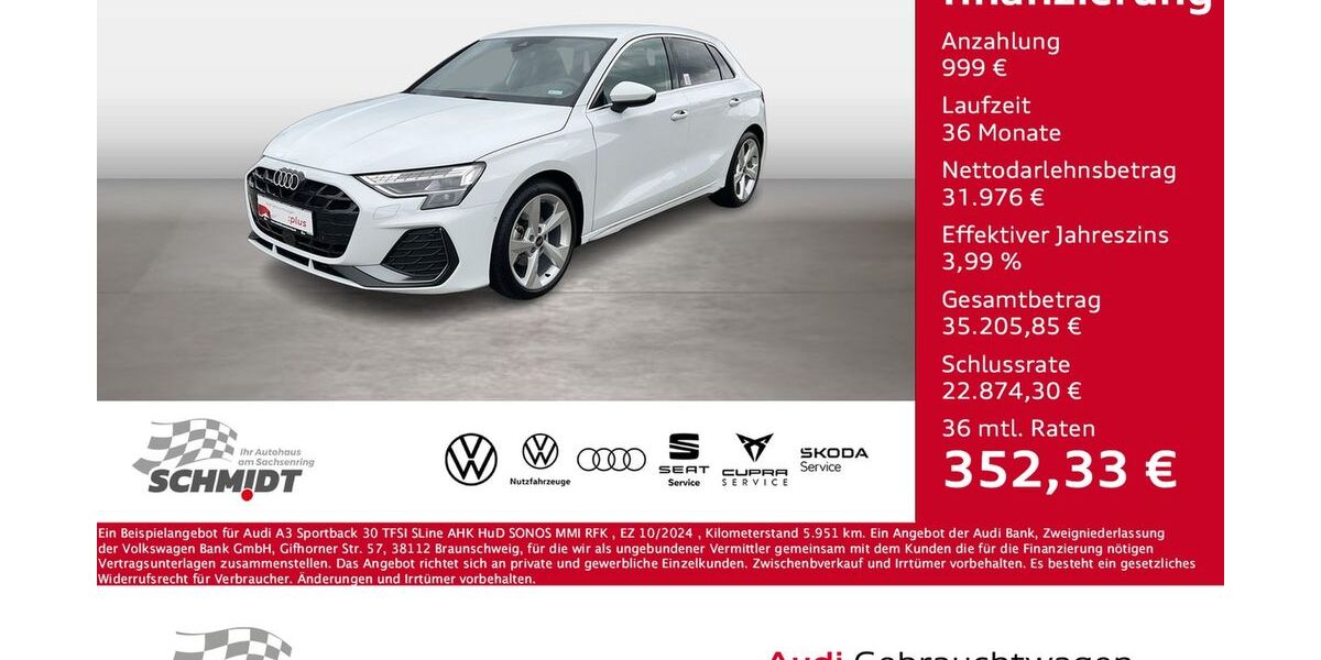 Audi A3 5.951 km 32.450 &euro; Bernsdorf 09337