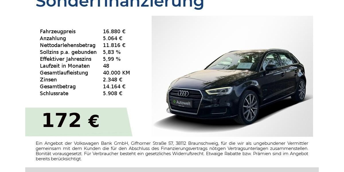 Audi A3 98.050 km 16.880 &euro; Nürnberg 90431