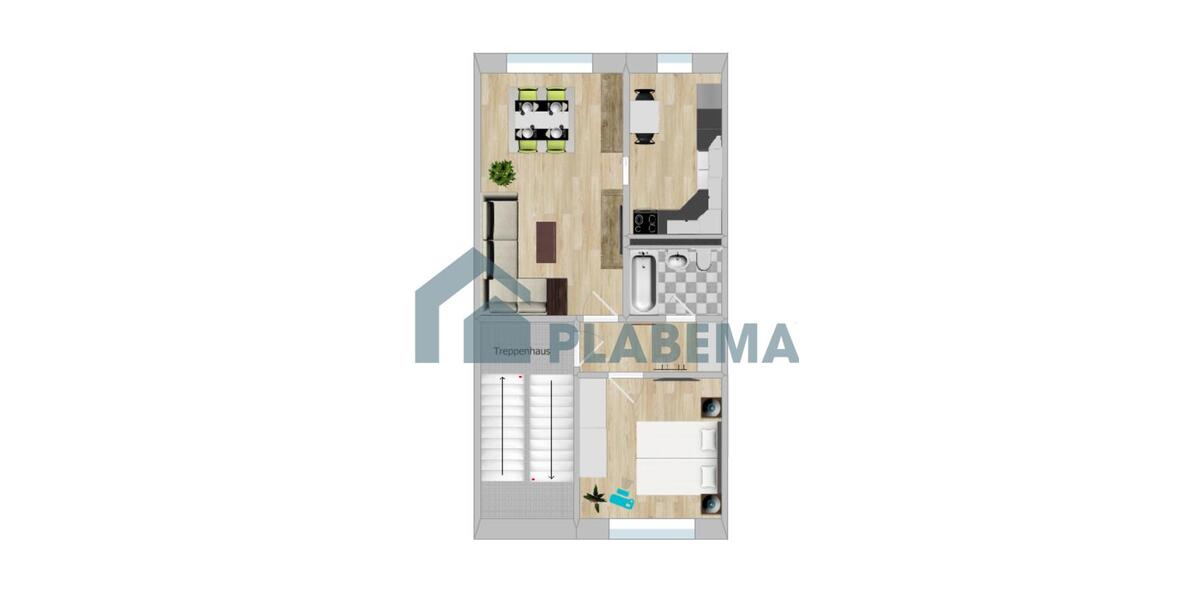 Etagenwohnung Lübz - 2 Zimmer, 49 m&sup2;, 445&euro; | Angebot:26148831