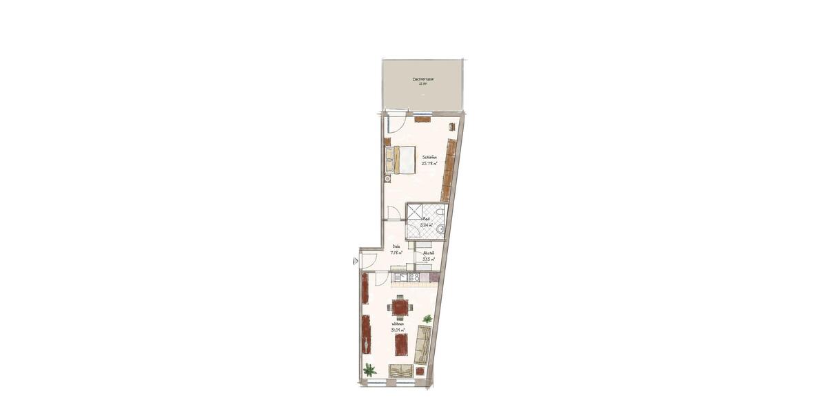 Etagenwohnung Flensburg - 2 Zimmer, 74 m&sup2;, 770&euro; | Angebot:26232944