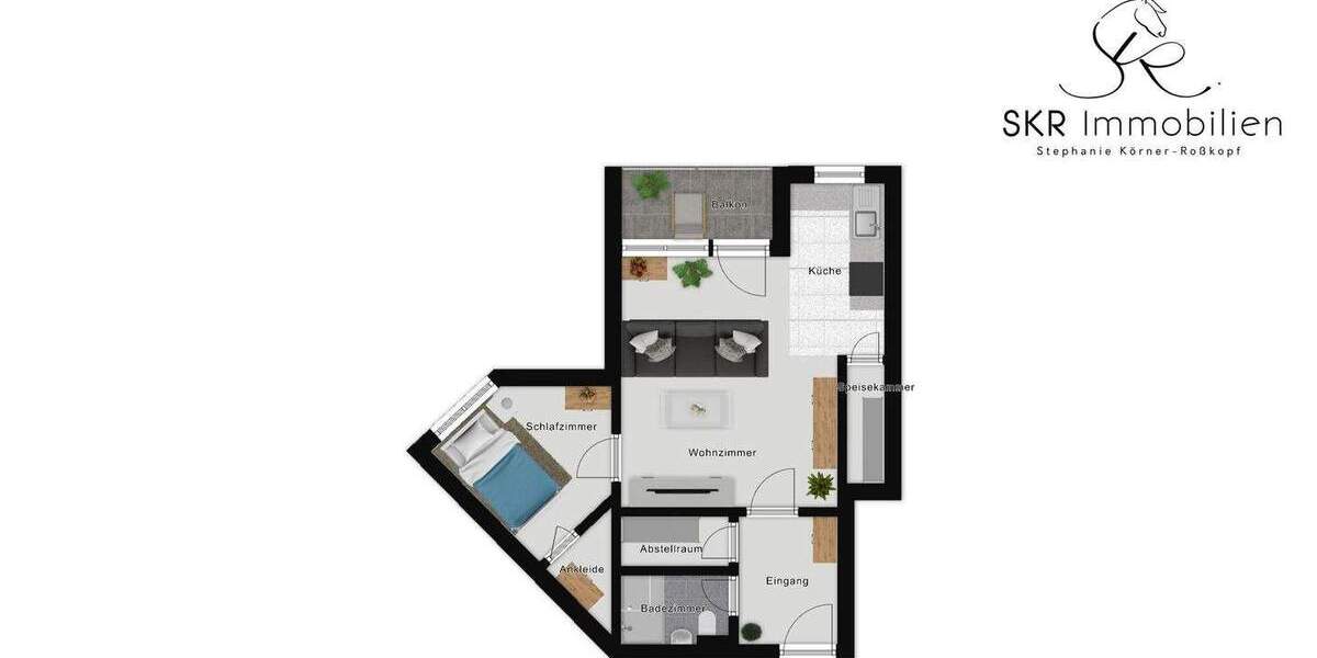 Etagenwohnung Donauwörth - 2 Zimmer, 60 m&sup2;, 600&euro; | Angebot:25600700