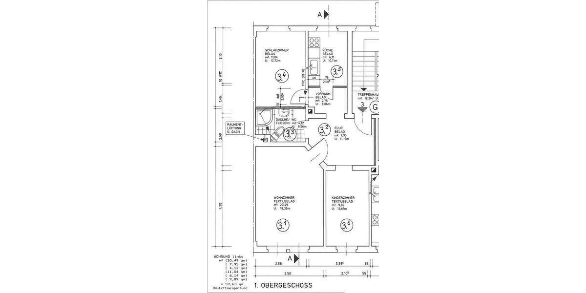 Etagenwohnung Zittau - 3 Zimmer, 63 m&sup2;, 370&euro; | Angebot:26405229