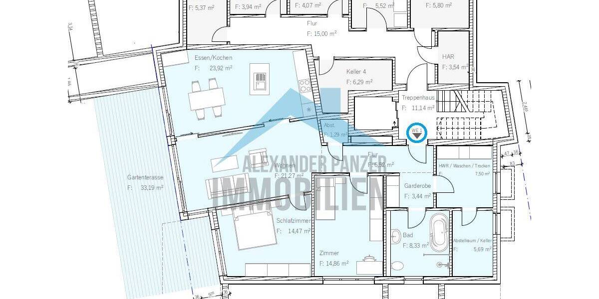Etagenwohnung Kassel Philippinenhof/Warteberg - 3 Zimmer, 123 m&sup2;, 492.900&euro; | Angebot:26894930