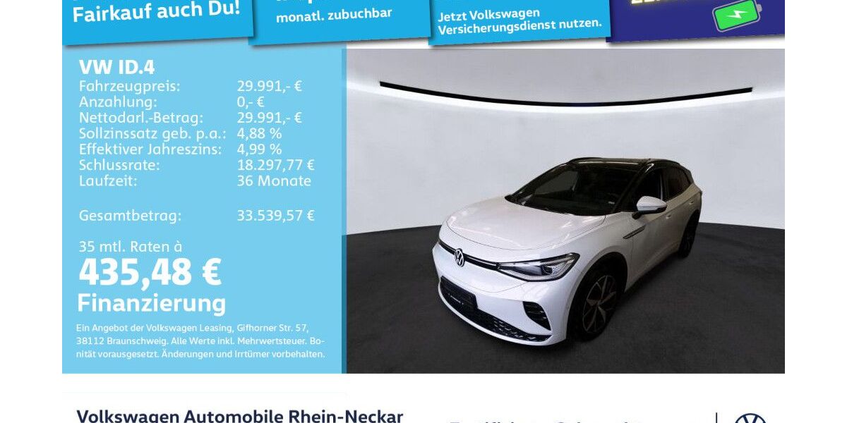 VW ID.4 64.037 km 29.991 &euro; Mannheim 68309