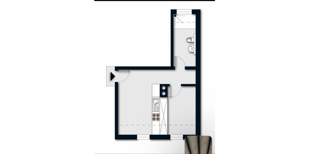 Dachgeschoßwohnung Augsburg Lechhausen - 2 Zimmer, 35 m&sup2;, 875&euro; | Angebot:26678785