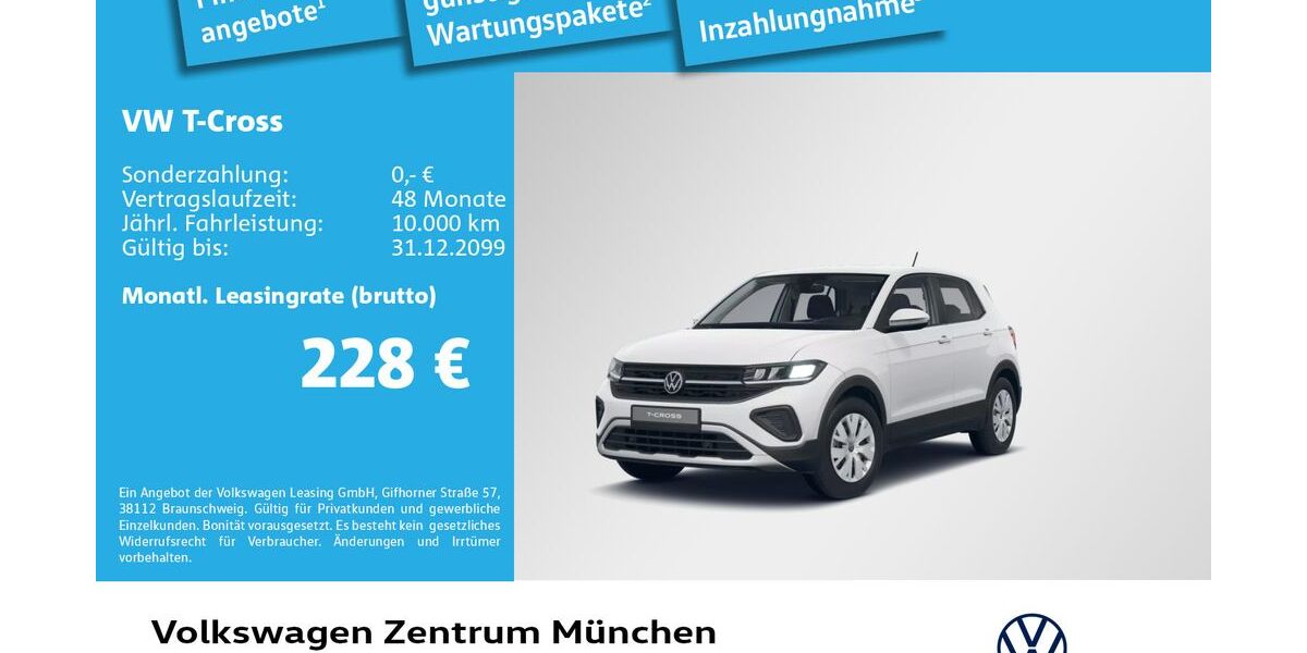 VW T-Cross 3.500 km 18.980 € München 81669