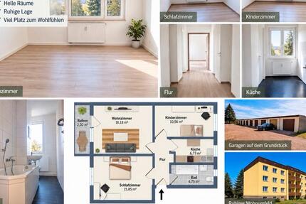 Wohnung Muldestausee - 3 Zimmer, 58 m&sup2;, 347&euro; | Angebot:27605512