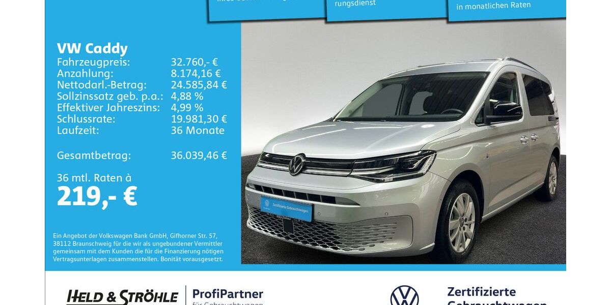 VW Caddy 6.742 km 32.760 &euro; Ulm 89079