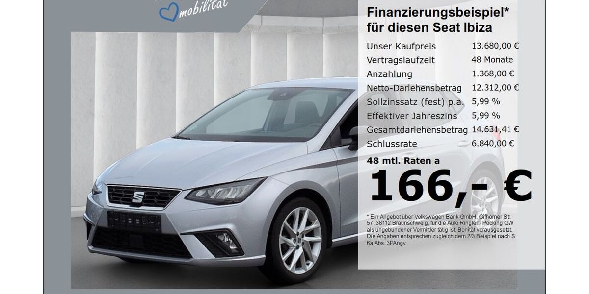 Seat Ibiza 66.368 km 13.480 &euro; Pocking 94060