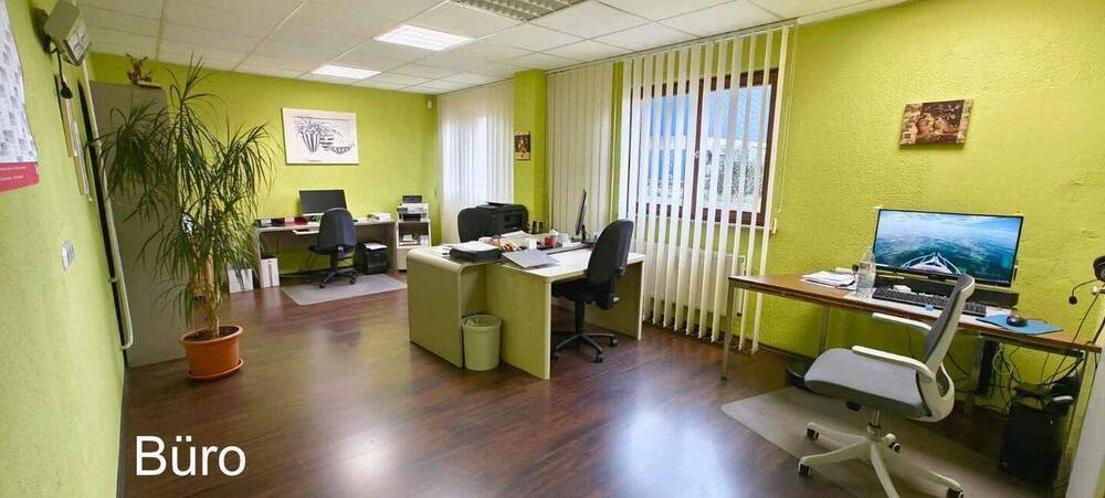 Gewerbehalle für Produktion, Handel, Handwerk+Freiflächen+wohnen