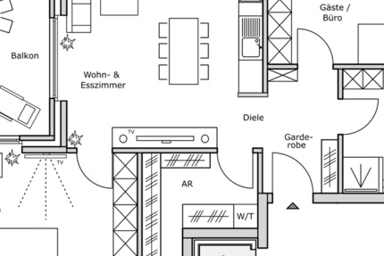 3-Zimmer-Wohnung in Burgsteinfurt, Zentral zimmer