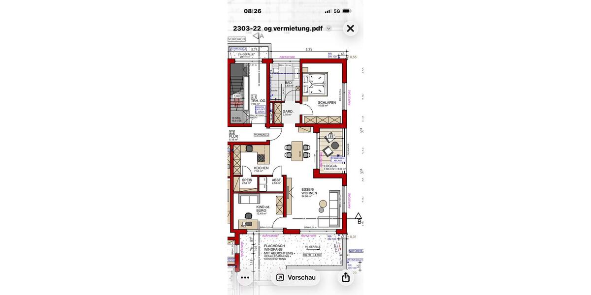 Etagenwohnung Lohr am Main - 3 Zimmer, 93 m&sup2;, 1.220&euro; | Angebot:26698810