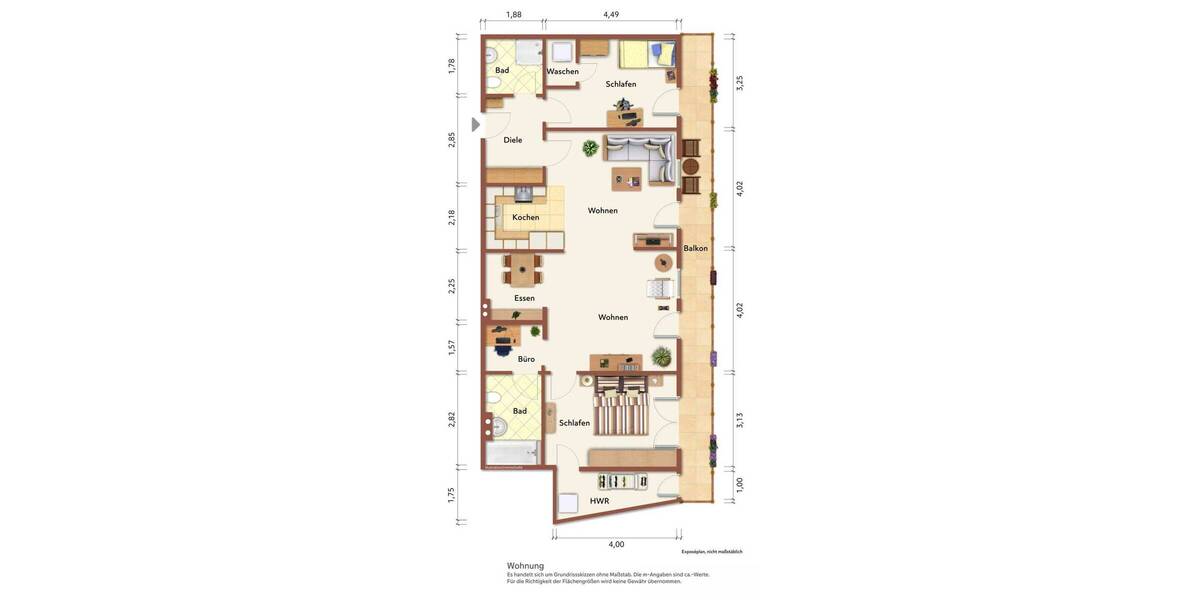 Etagenwohnung Bad Birnbach Asenham - 4 Zimmer, 100 m&sup2;, 310.000&euro; | Angebot:25971769