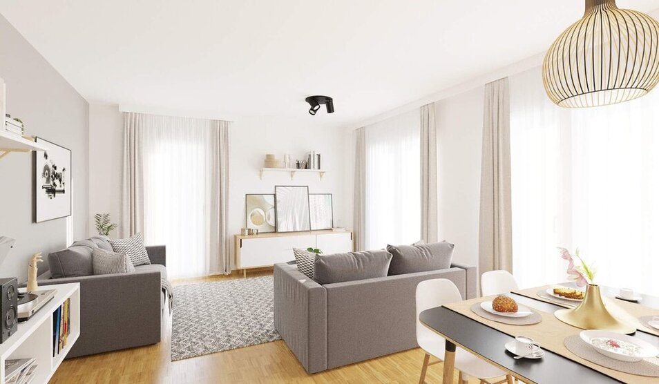 Ein helles WohnZimmer mit Aussicht