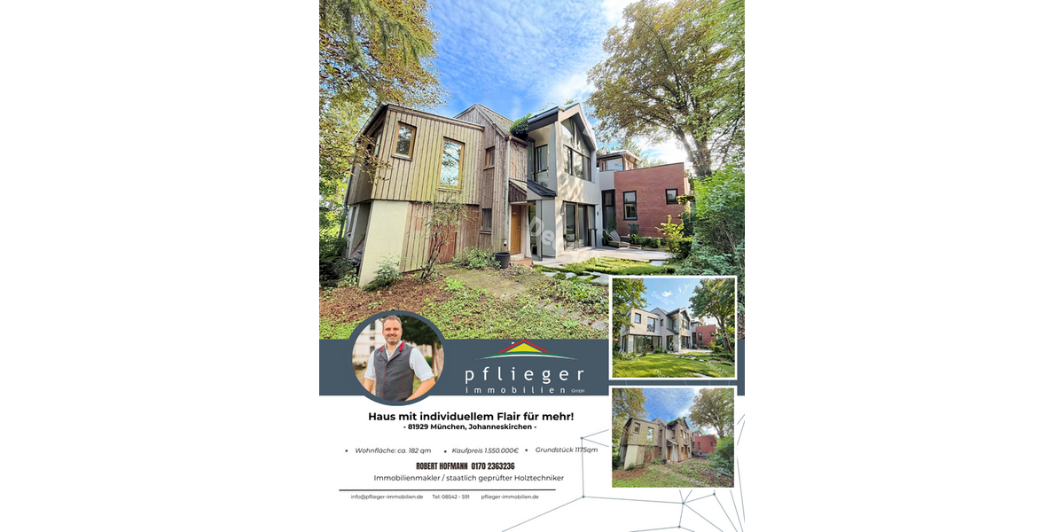 Einfamilienhaus München Bogenhausen - 8 Zimmer, 182 m&sup2;, 1.550.000&euro; | Angebot:25611032