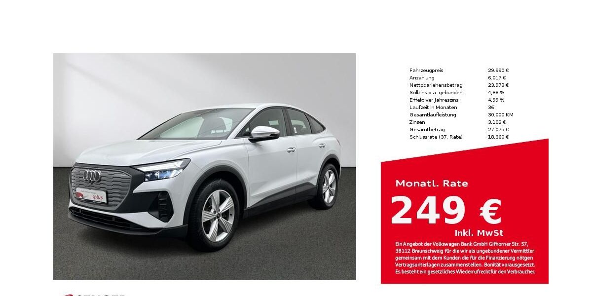 Audi Q4 e-tron 24.895 km 29.990 &euro; Münster 48153