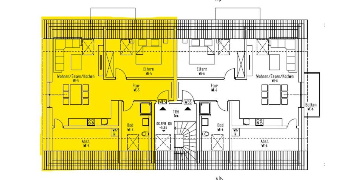 Gehobene 2-Zimmer-DG-Wohnung, KfW40-Neubau, inkl. Einbauküche 2 zimmer