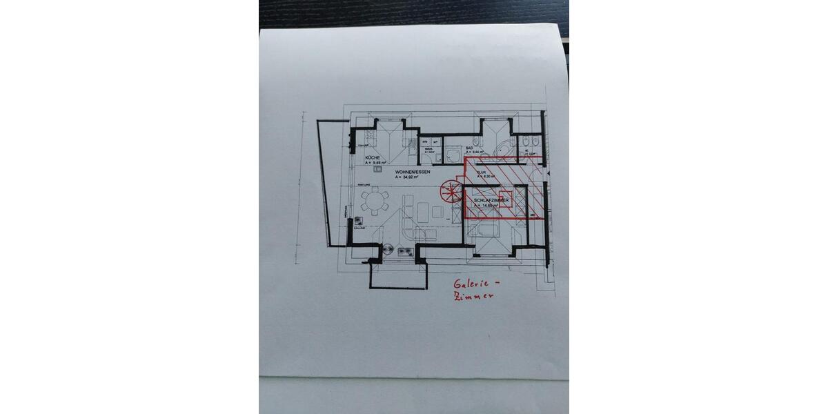 96103 Hallstadt, 2 12-Zimmer-Galerie-Wohnung, ca. 106 m² 2.5 zimmer