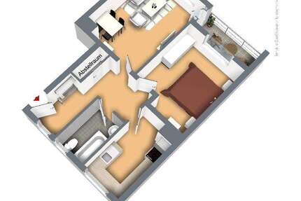 Wohnung Remscheid Lüttringhausen - 2.5 Zimmer, 56 m&sup2;, 449&euro; | Angebot:27457596