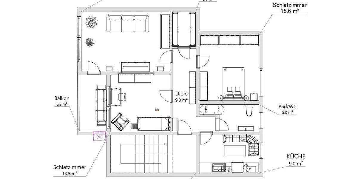 Etagenwohnung Hamm Braam-Ostwennemar - 3 Zimmer, 77 m&sup2;, 570&euro; | Angebot:26039396