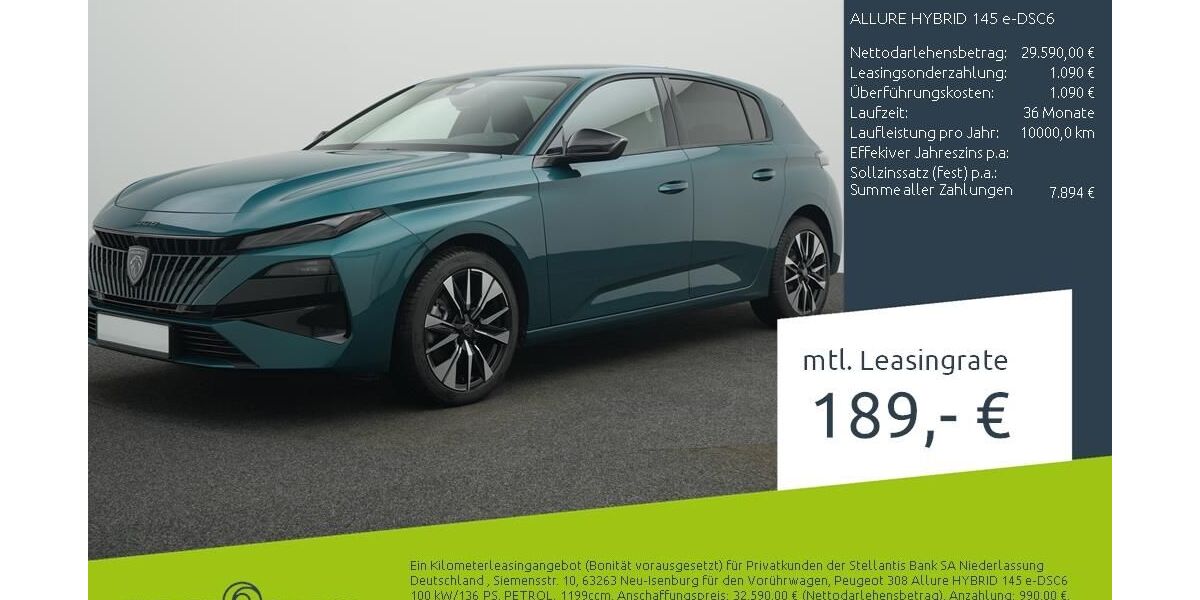 Peugeot 308 1.500 km 28.090 &euro; Bocholt 46395